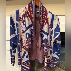 Flying Tomato women’s size Small Vibrant Knit with Blue and Orange Accents